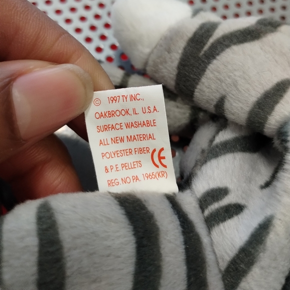 ✓Prance 1997 Ty Beanie Babie Grey Stripe 8in Cat Kitten 7in - Picture 7 of 10